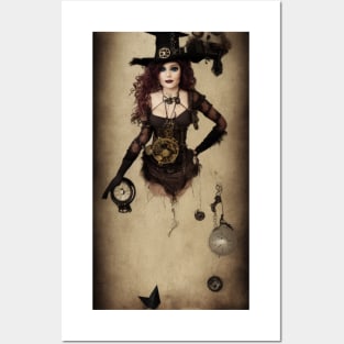 Steampunk Witch Posters and Art